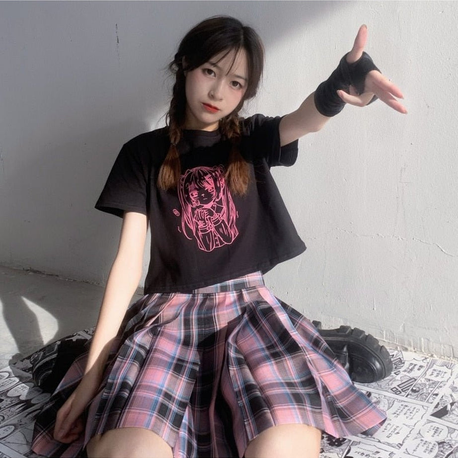 Y2k Anime Aesthetic Print T-shirt