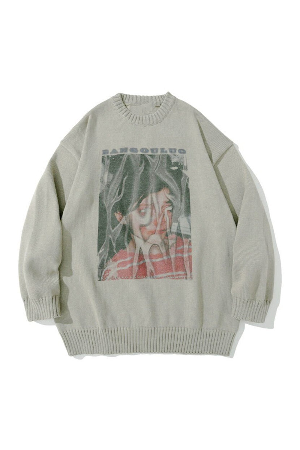 Y2k Anime Knit Sweater