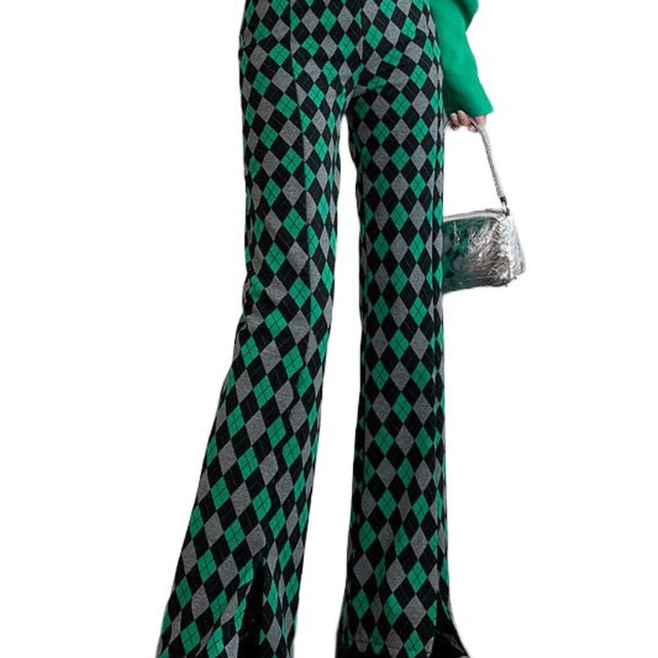 Y2k Argyle Plaid Retro Pants