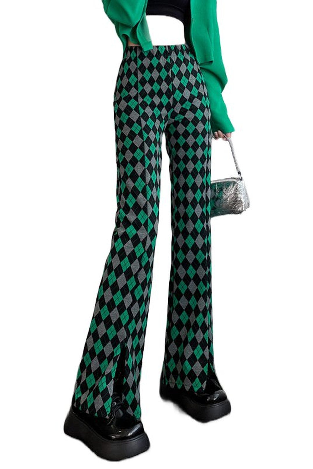 Y2k Argyle Plaid Retro Pants