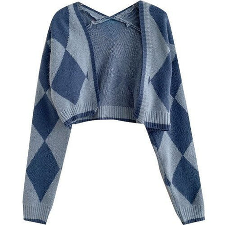 Argyle Vintage College Cardigan - Cardigans