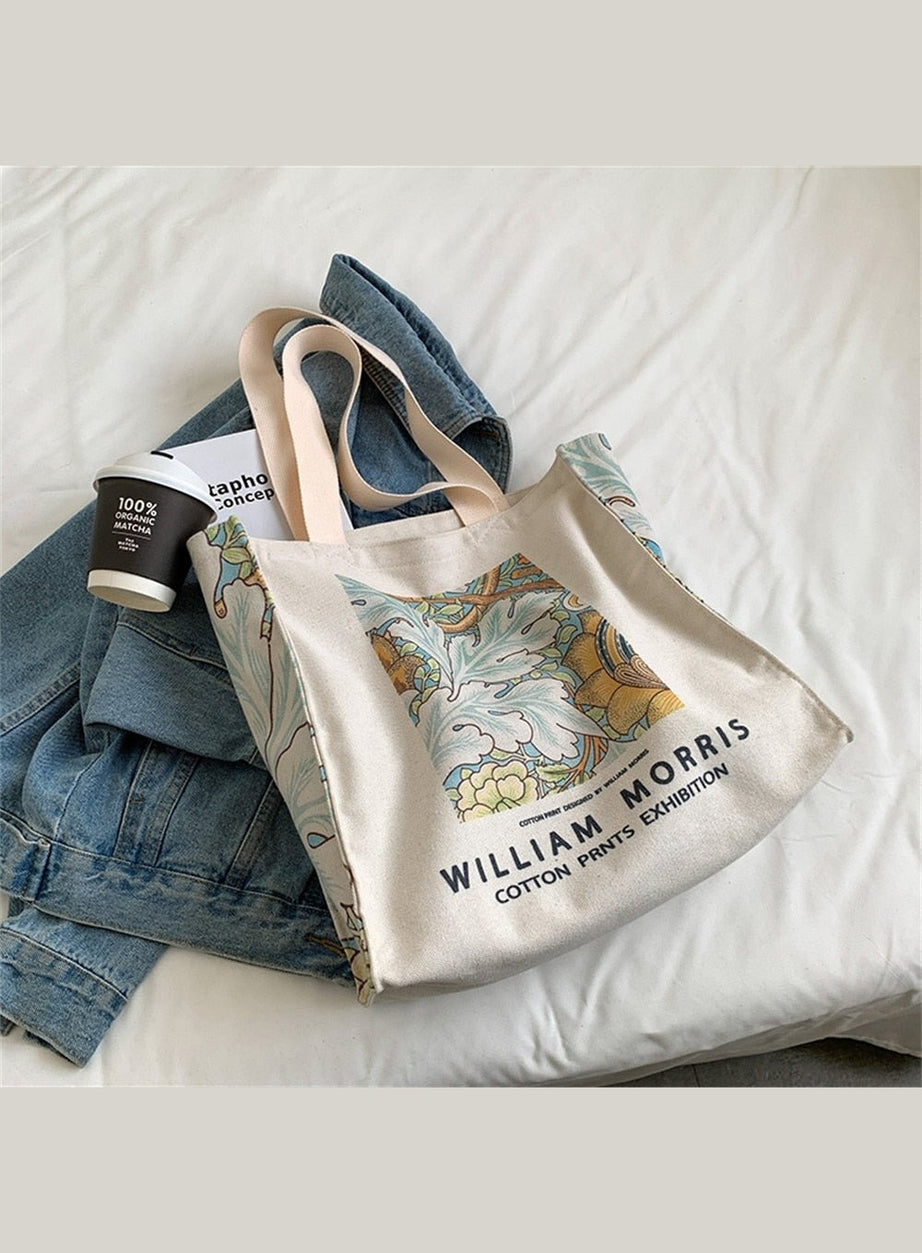 Y2k Art Hoe Retro Flower Shopping Bag