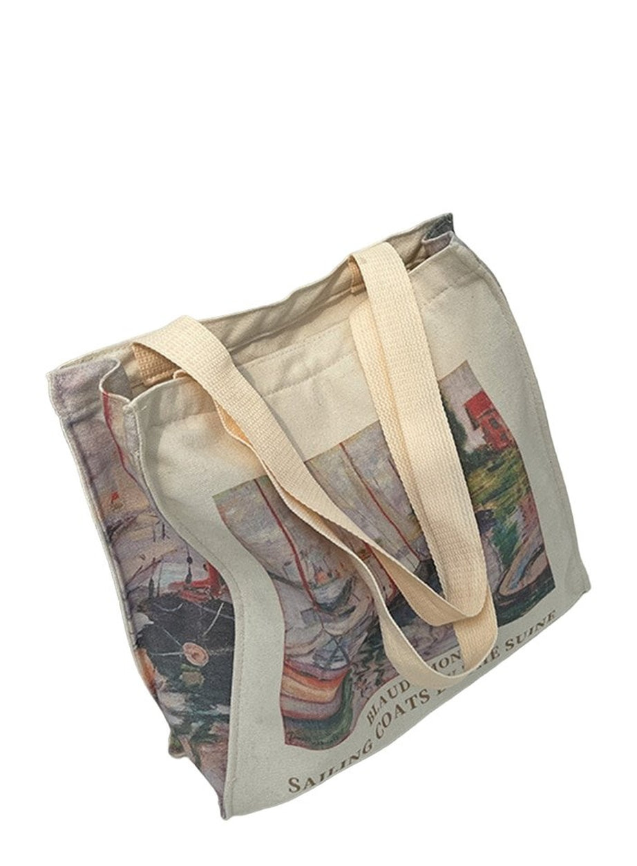 Y2k Art Hoe Retro Flower Shopping Bag