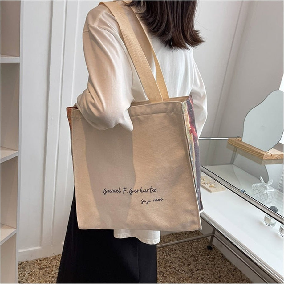 Y2k Art Hoe Retro Flower Shopping Bag