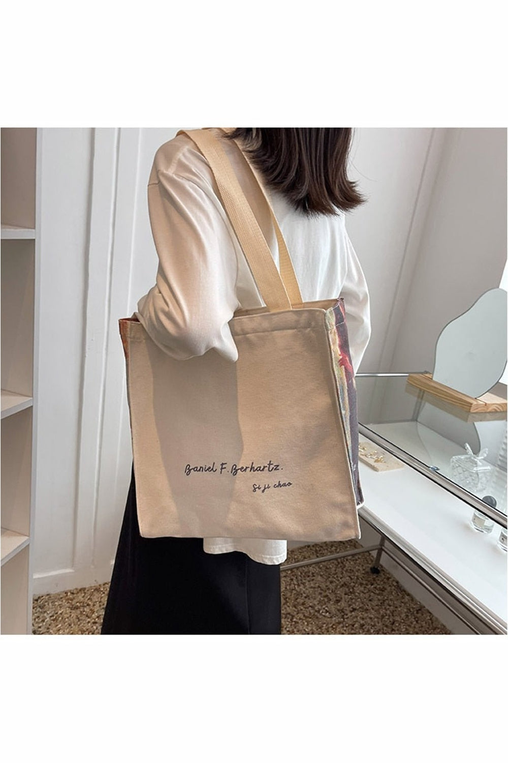 Y2k Art Hoe Retro Flower Shopping Bag