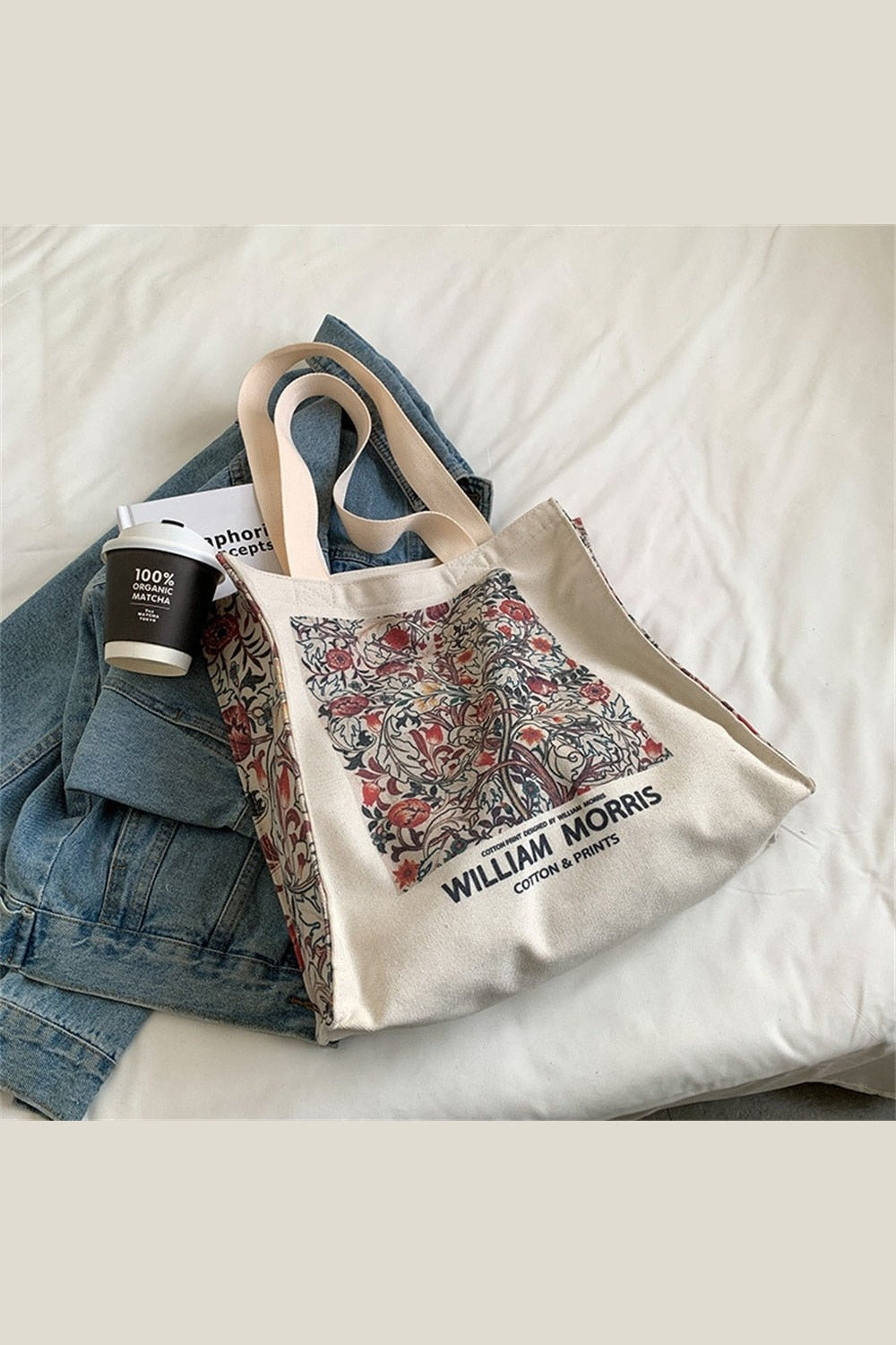 Y2k Art Hoe Retro Flower Shopping Bag