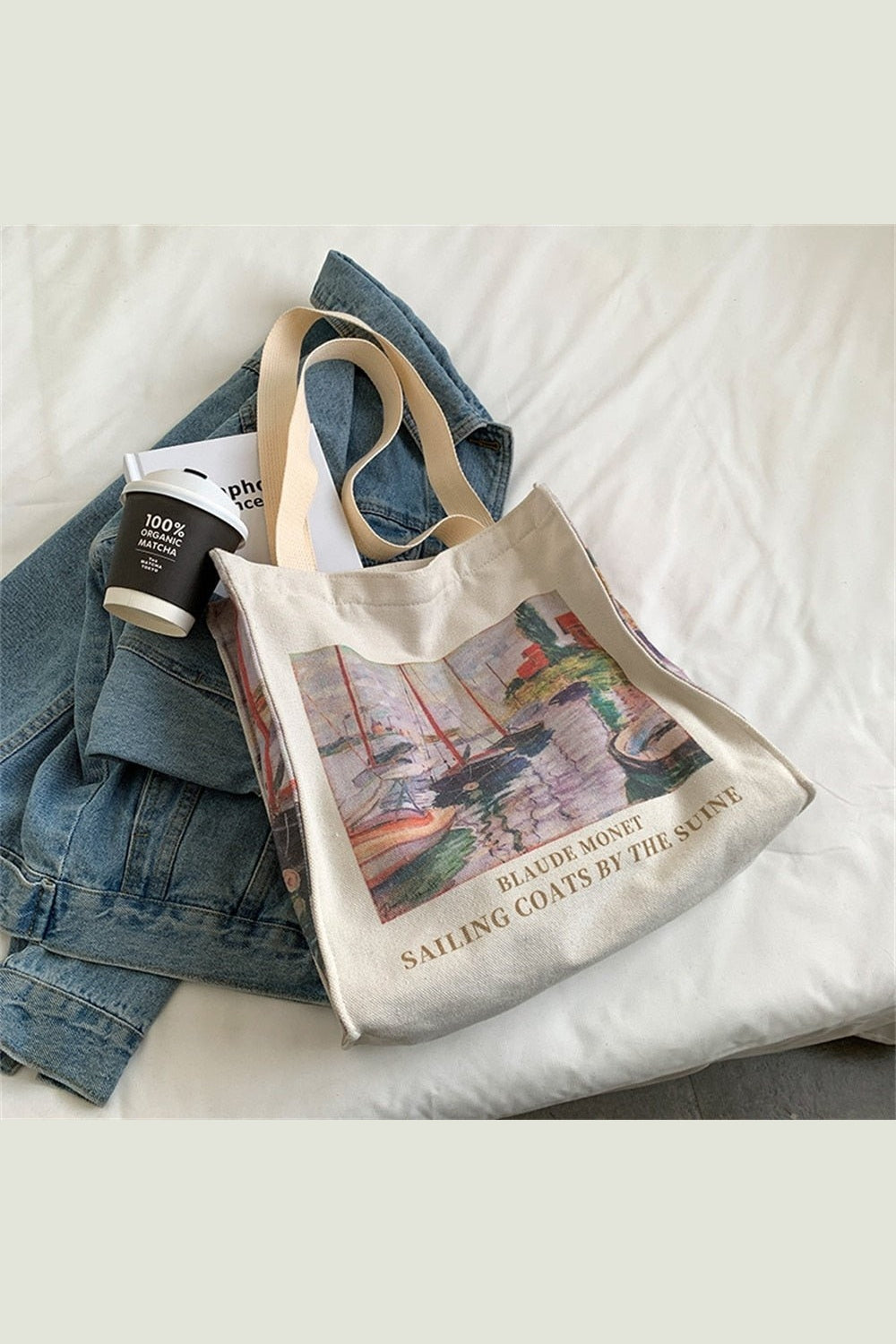 Y2k Art Hoe Retro Flower Shopping Bag