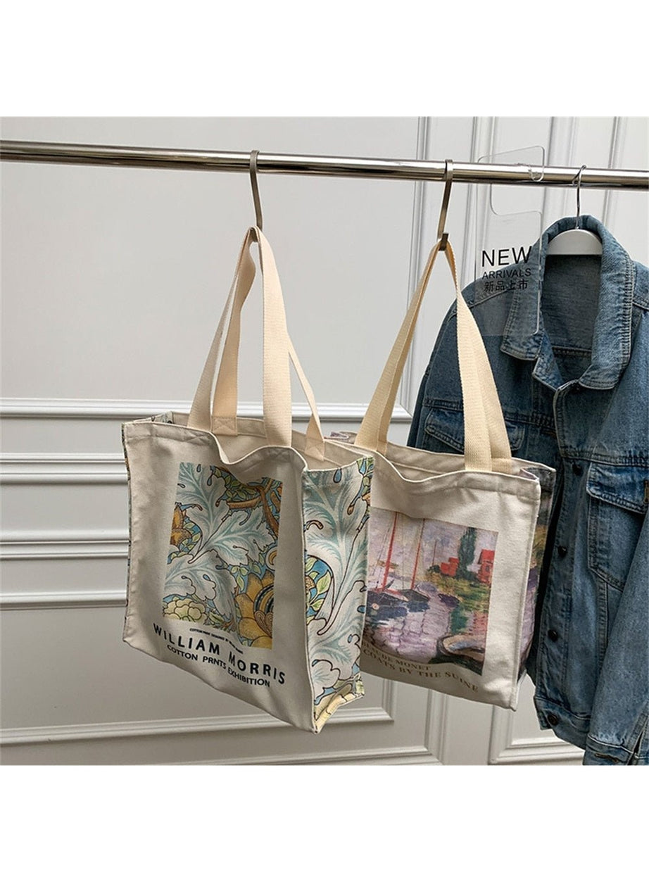 Y2k Art Hoe Retro Flower Shopping Bag