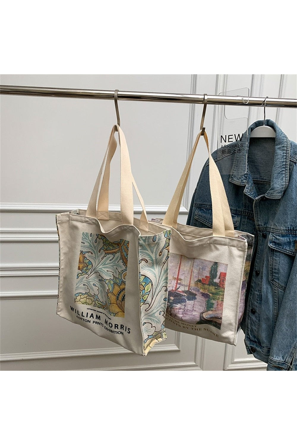 Y2k Art Hoe Retro Flower Shopping Bag