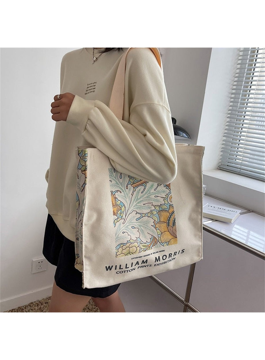 Y2k Art Hoe Retro Flower Shopping Bag