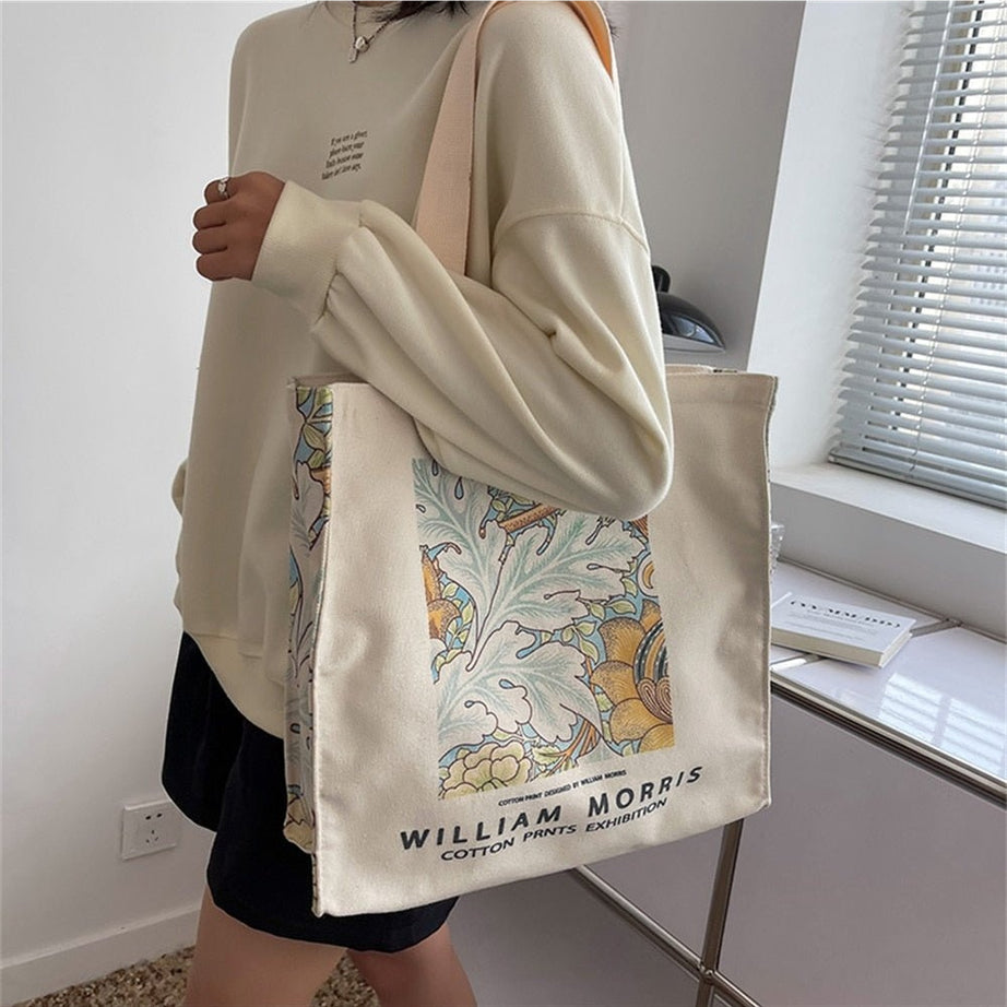 Y2k Art Hoe Retro Flower Shopping Bag