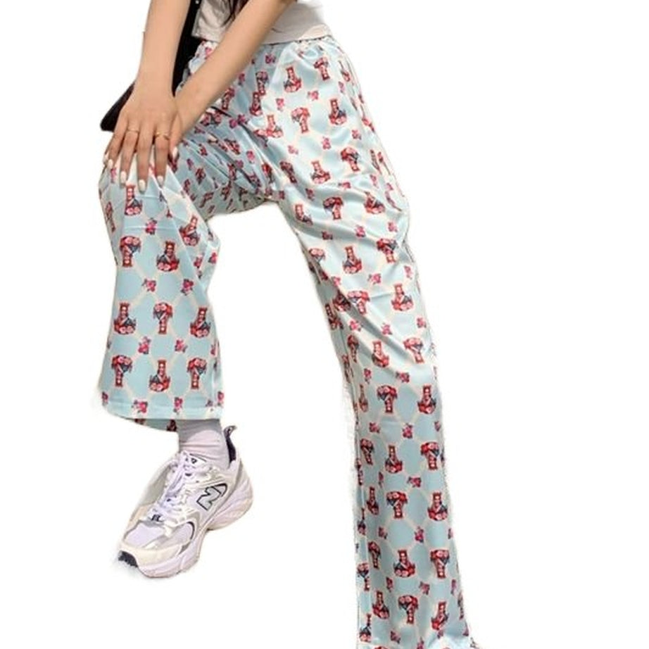 Y2k Art print loose casual pants