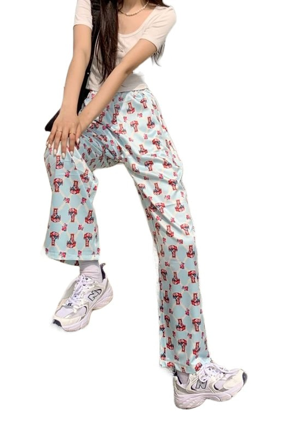 Y2k Art print loose casual pants