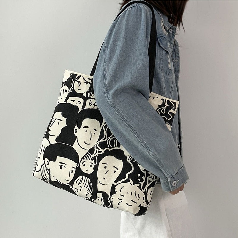 Y2k Artsy Lazy Style Shopping Bag