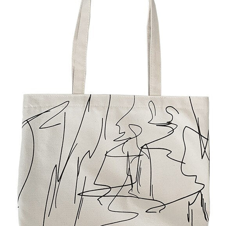 Y2k Artsy Minimalism Shopping Bag