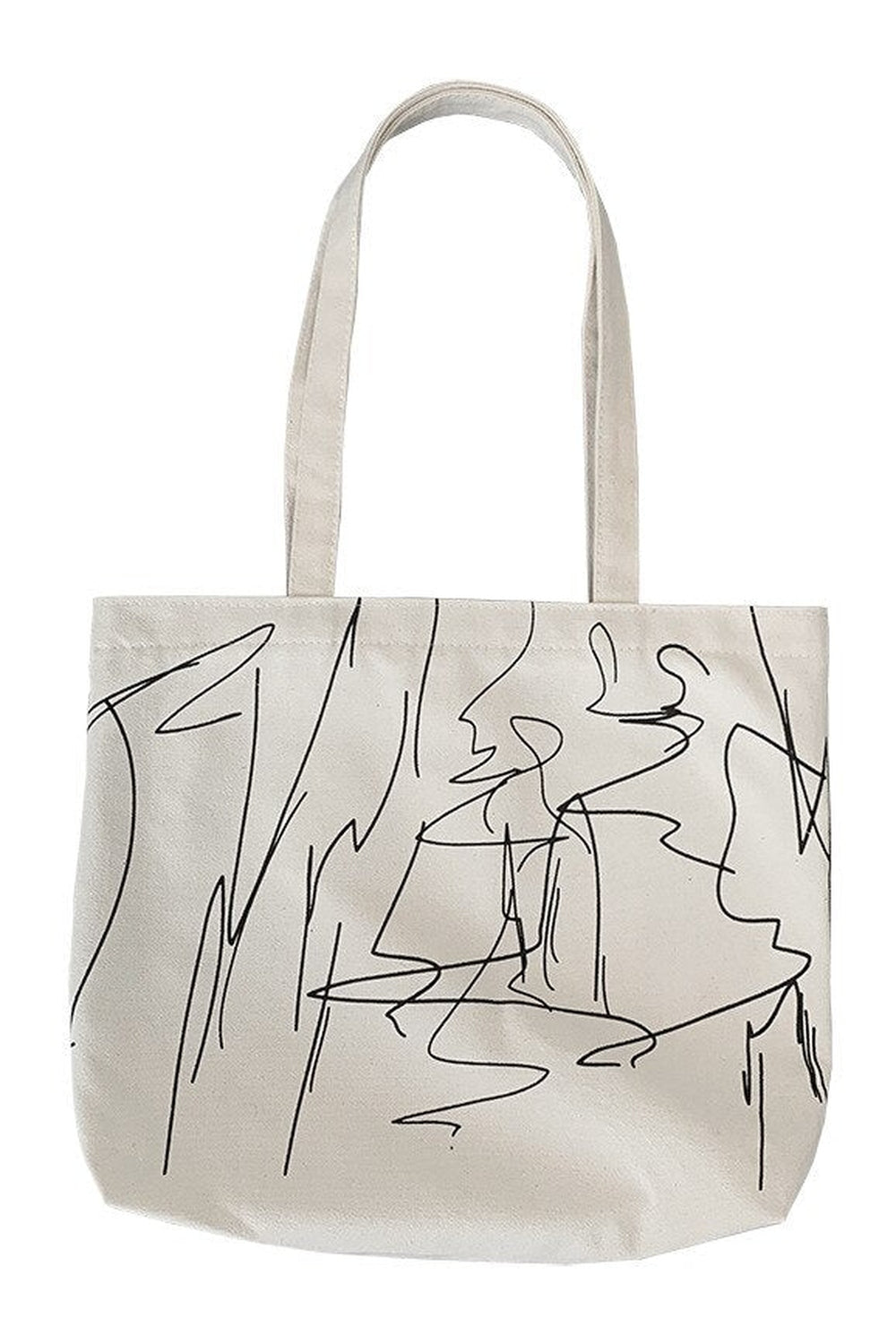 Y2k Artsy Minimalism Shopping Bag