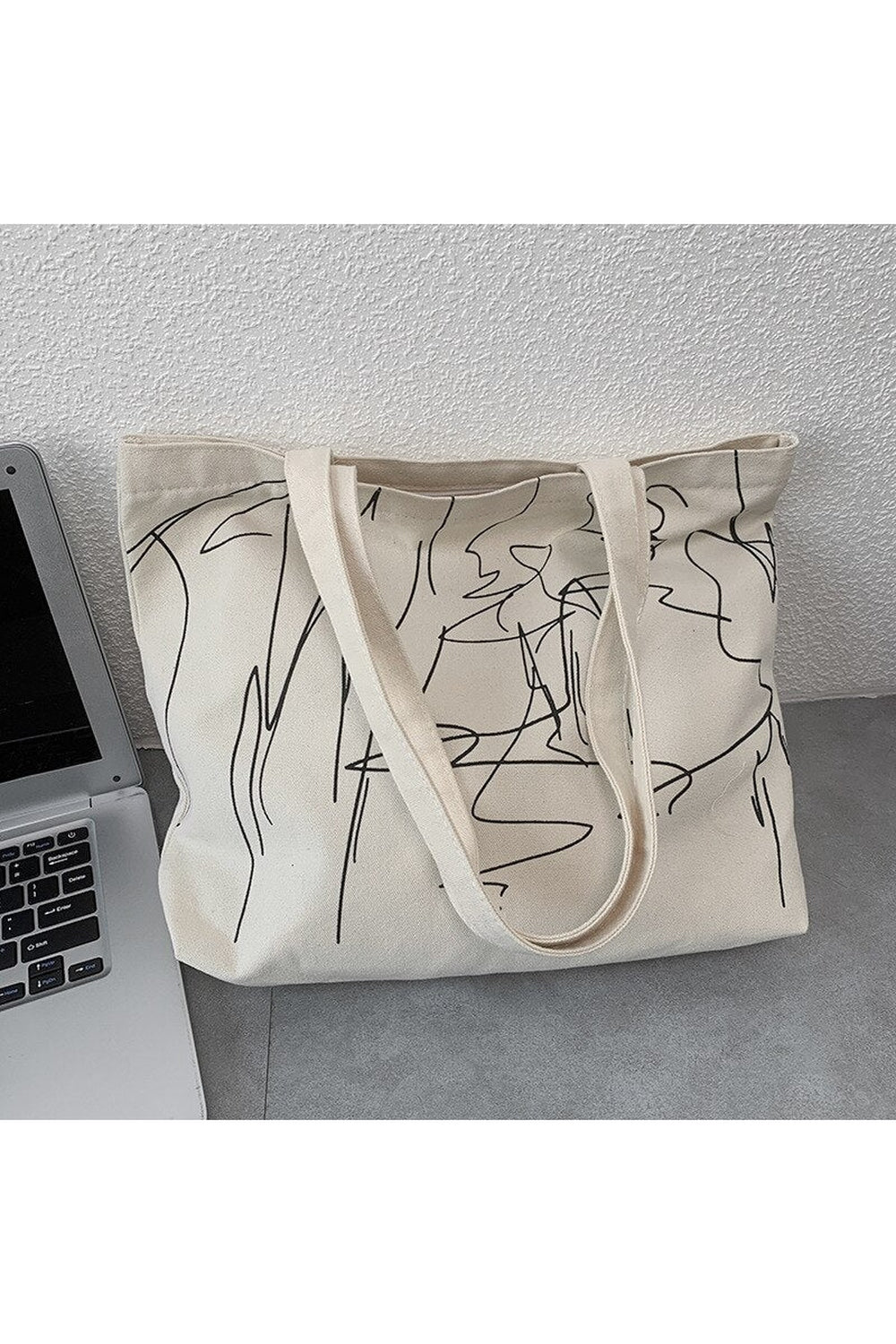 Y2k Artsy Minimalism Shopping Bag