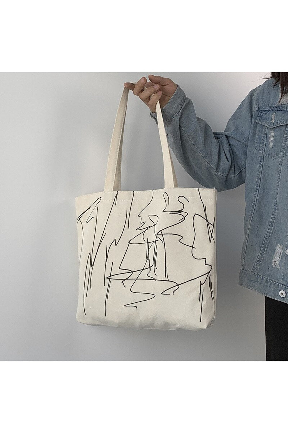 Y2k Artsy Minimalism Shopping Bag