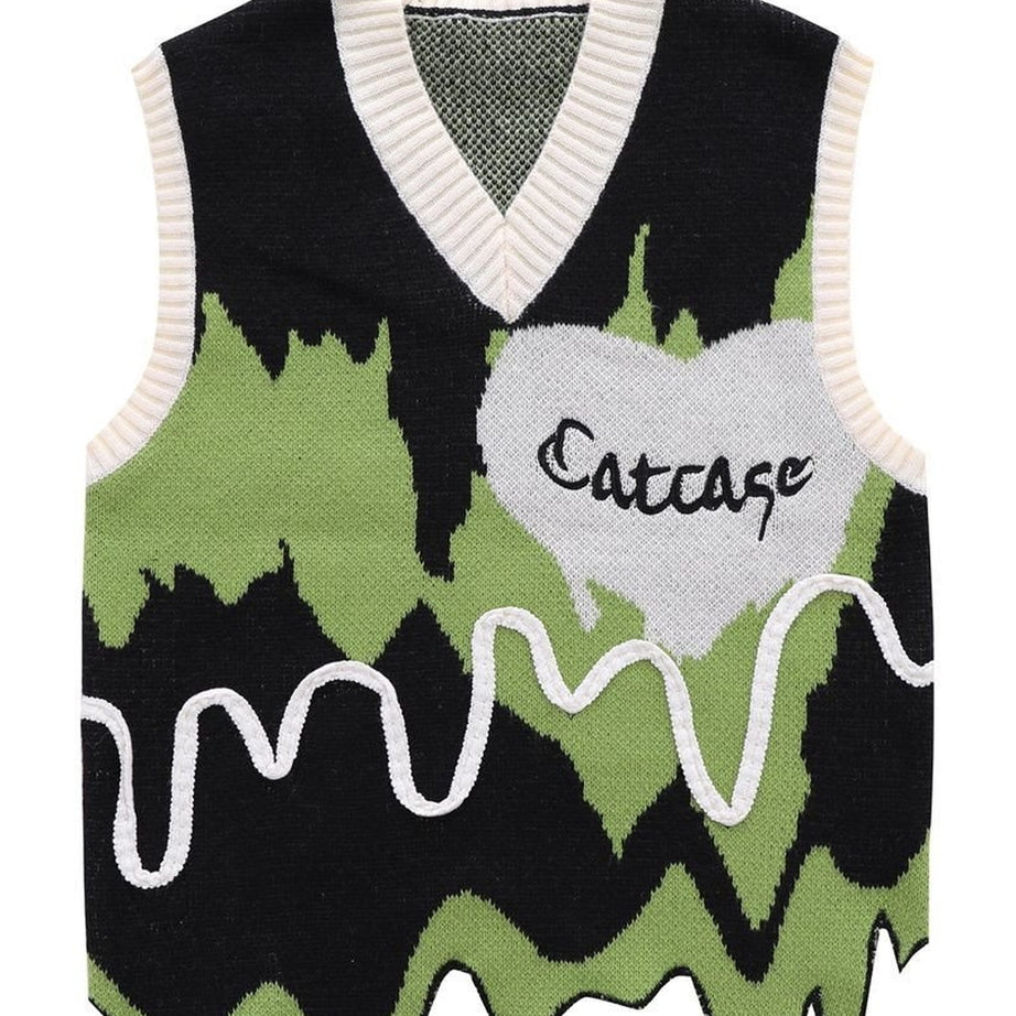 Y2k Indie Asymmetric Knitted Summer Vest