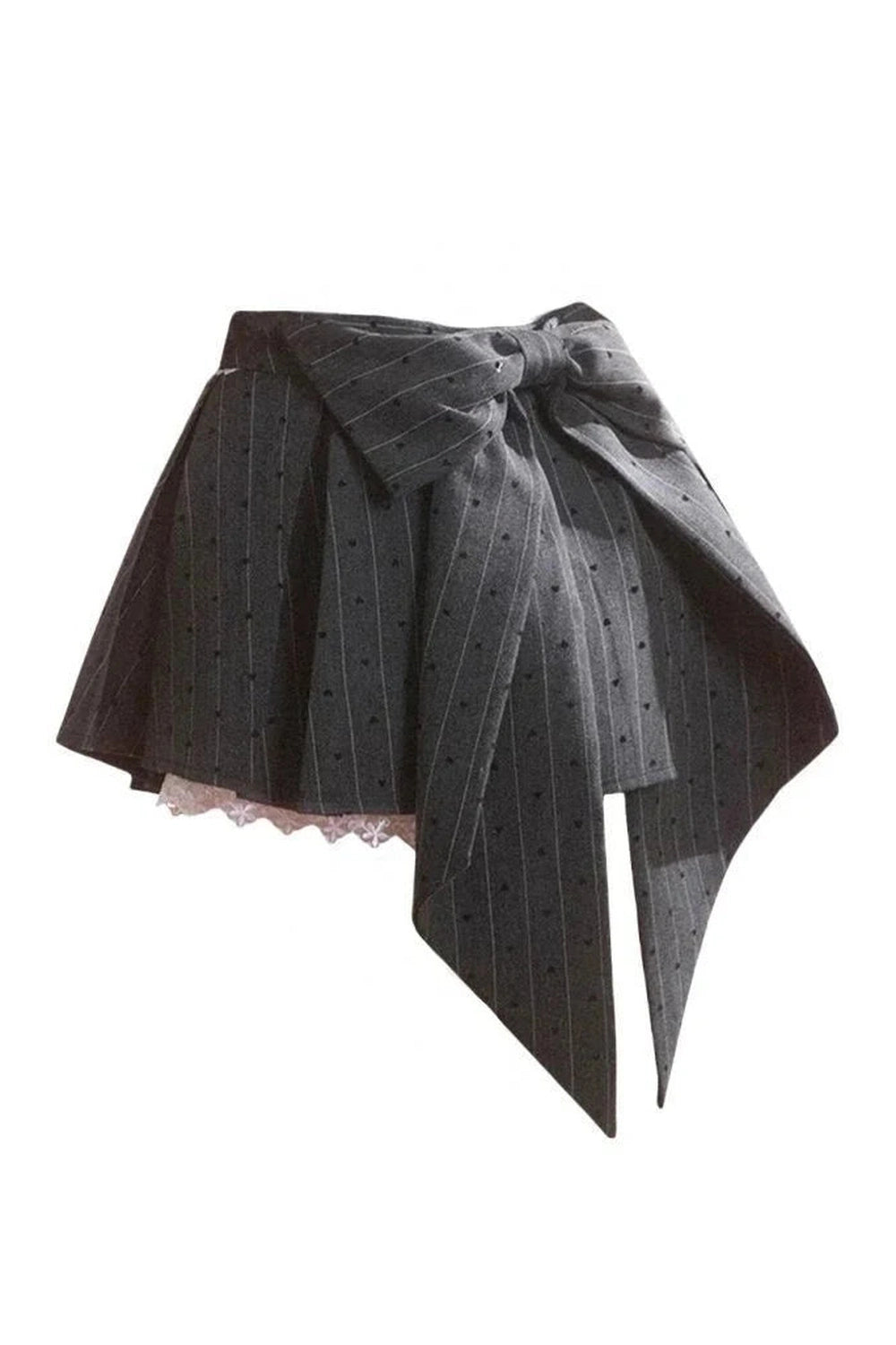 Y2k Asymmetrical Bow Tie Mini Skirt