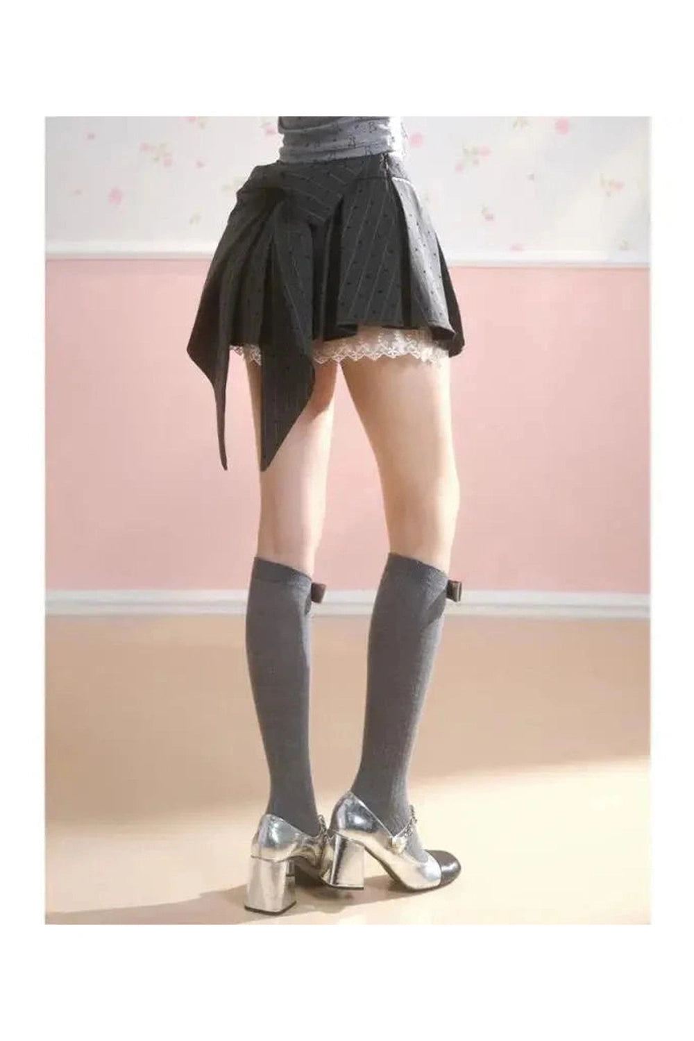 Y2k Asymmetrical Bow Tie Mini Skirt