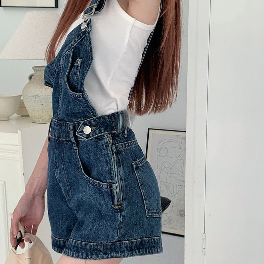 Y2k Asymmetrical Denim Jumpsuit
