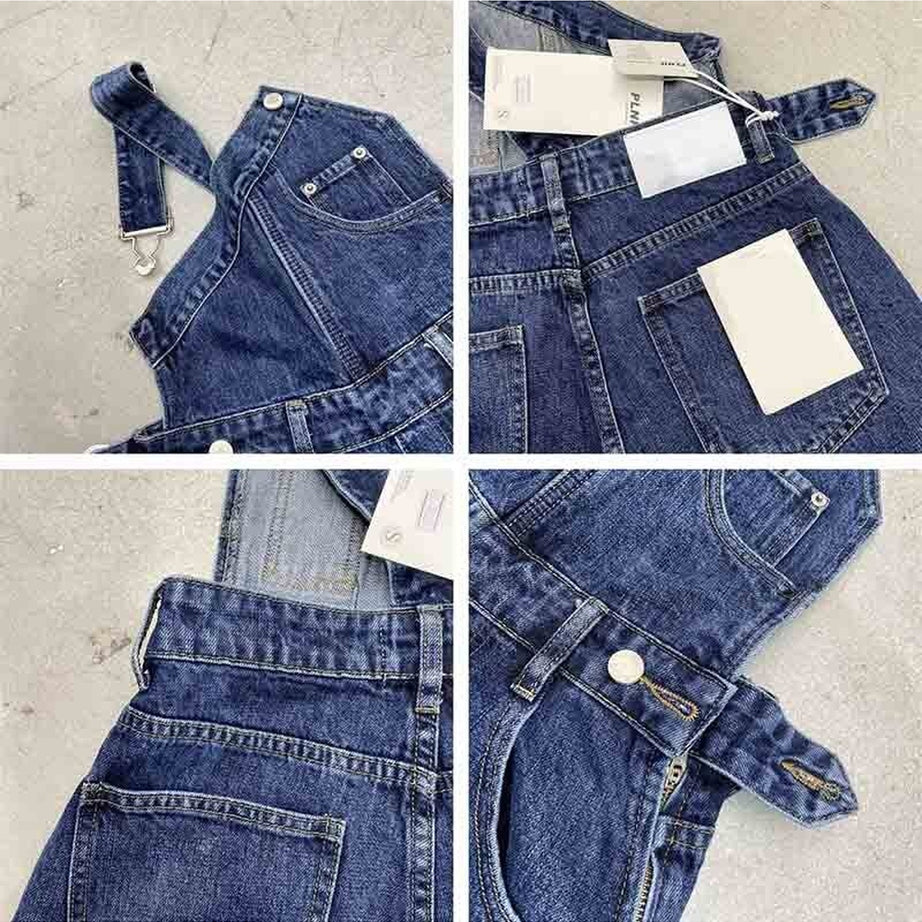 Y2k Asymmetrical Denim Jumpsuit