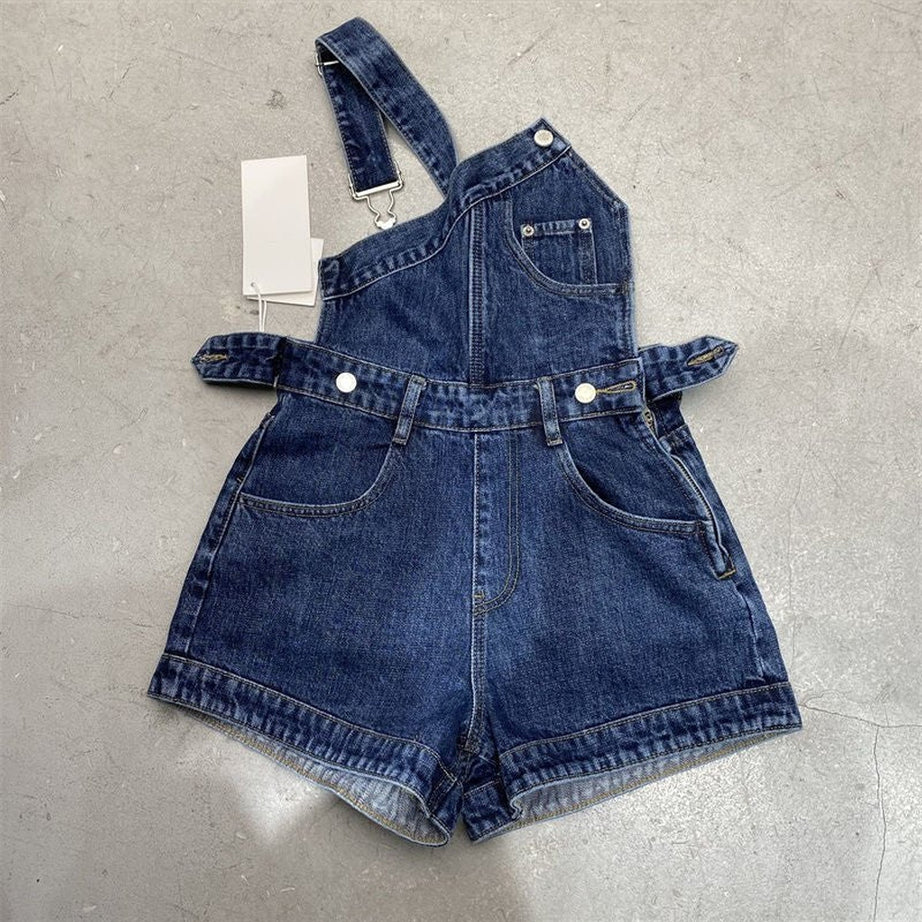 Y2k Asymmetrical Denim Jumpsuit