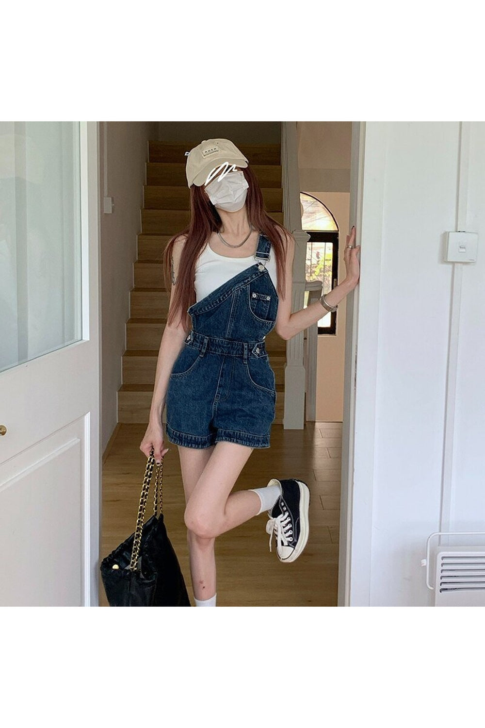 Y2k Asymmetrical Denim Jumpsuit