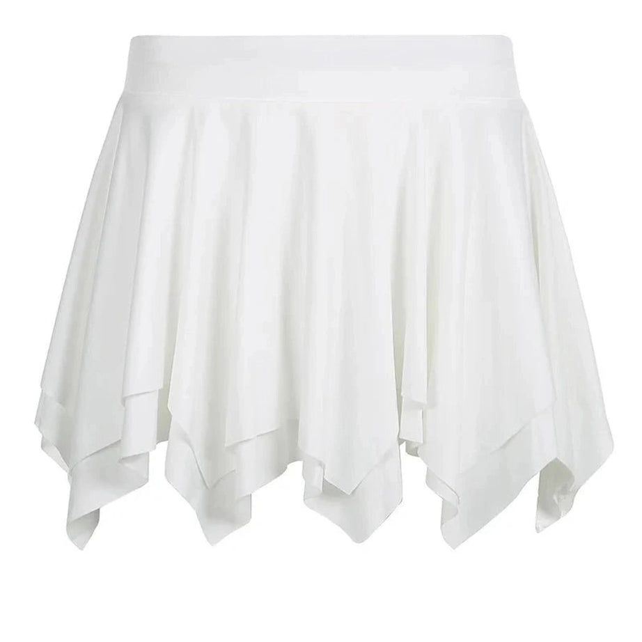 Y2k Asymmetrical Pleated Mini Skirt