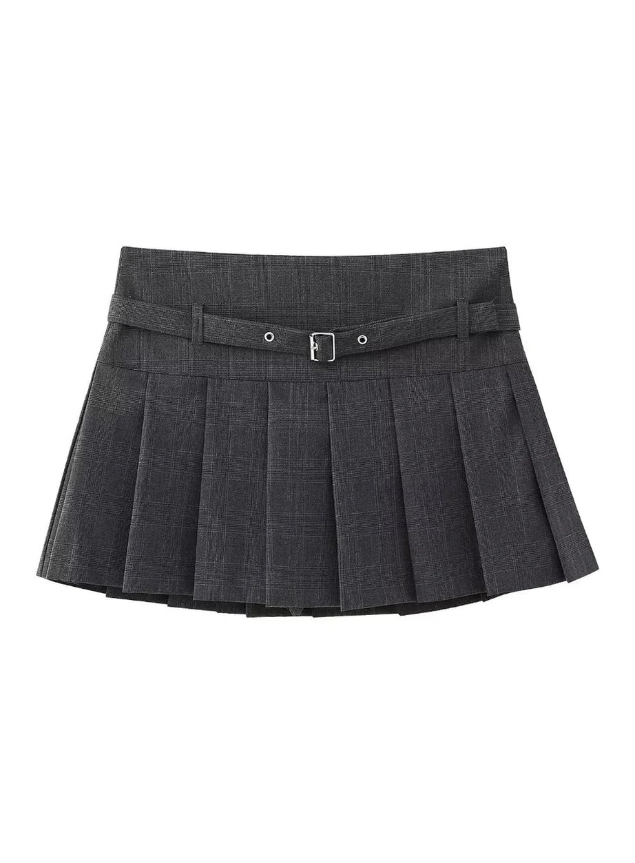 Y2k Autumn Chic Short Zipper Skirt