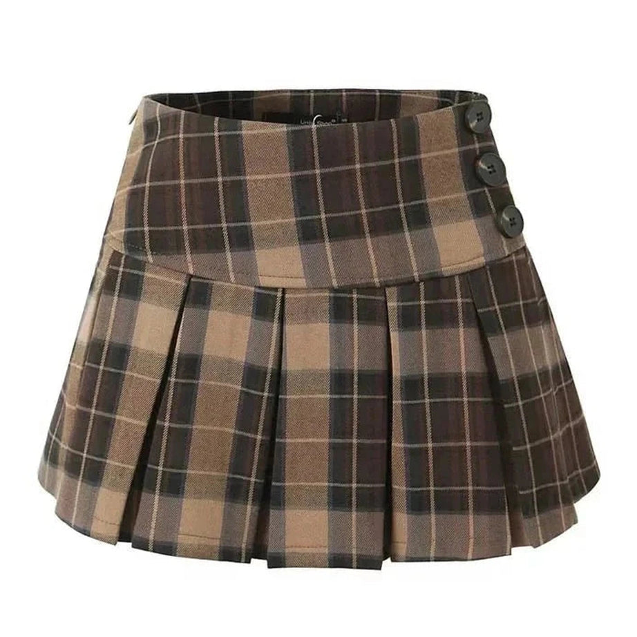 Y2k Autumn Waltz Pleated Skirt