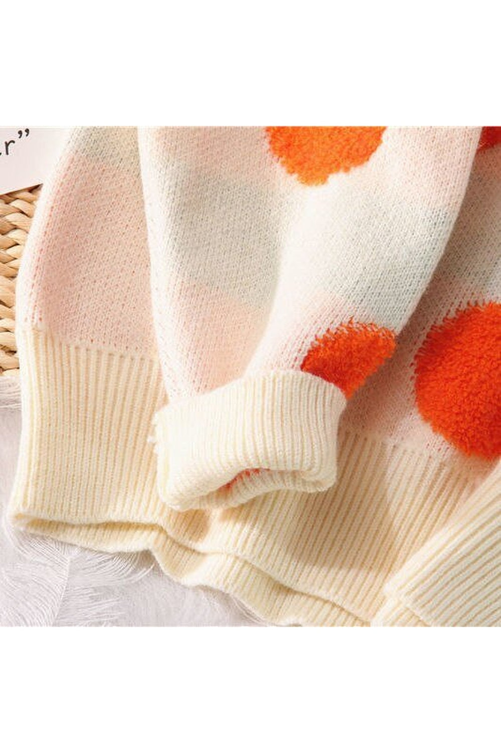 Y2k Autumn Winter Cherry Pattern Sweater