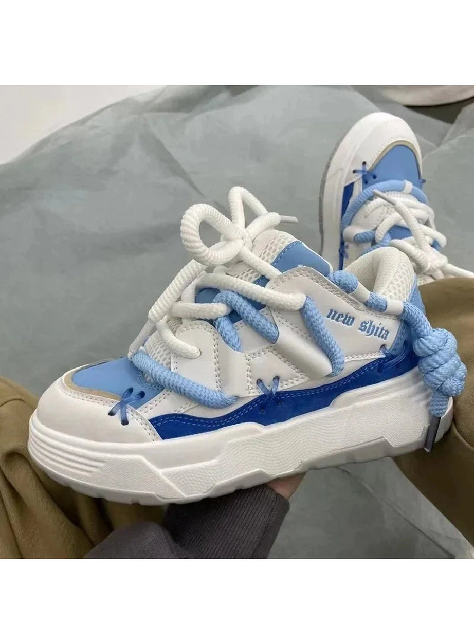 Y2k Azure Wave Sneakers