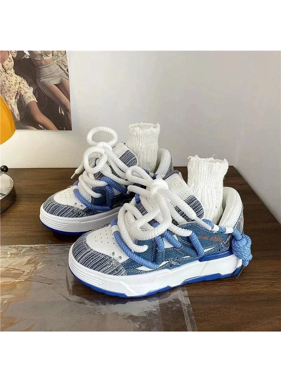 Y2k Azure Wave Sneakers