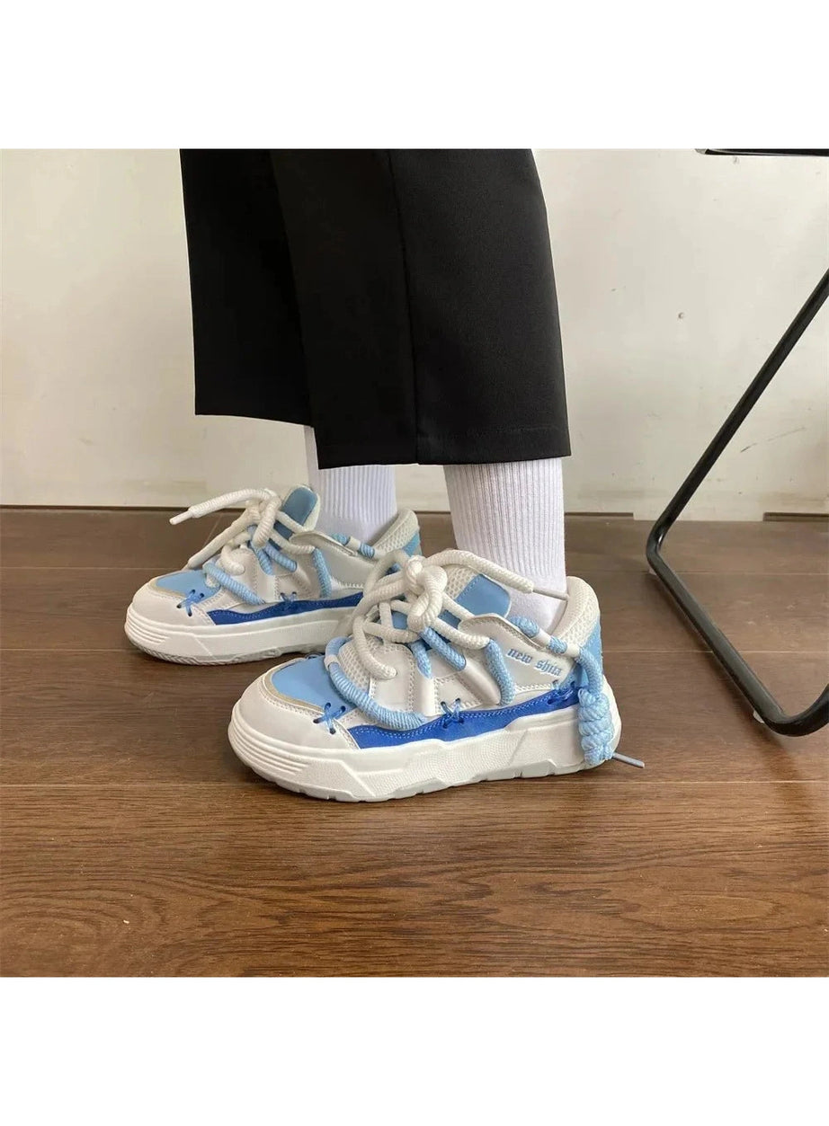 Y2k Azure Wave Sneakers
