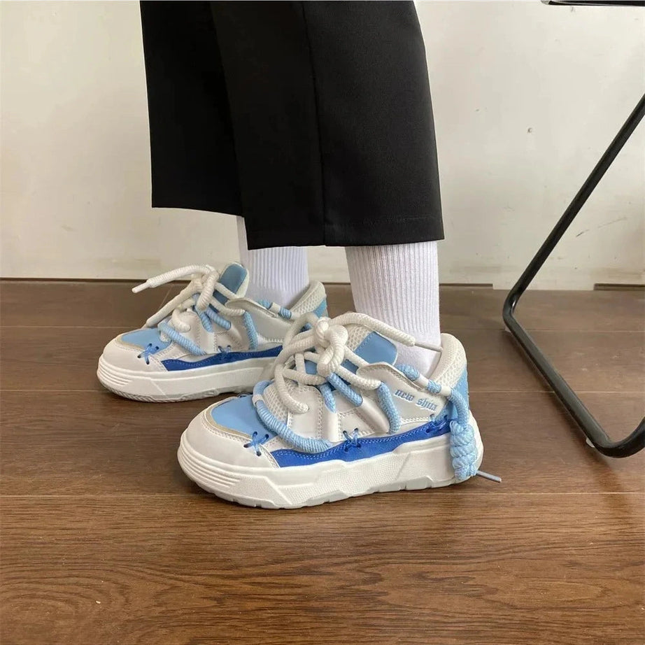Y2k Azure Wave Sneakers