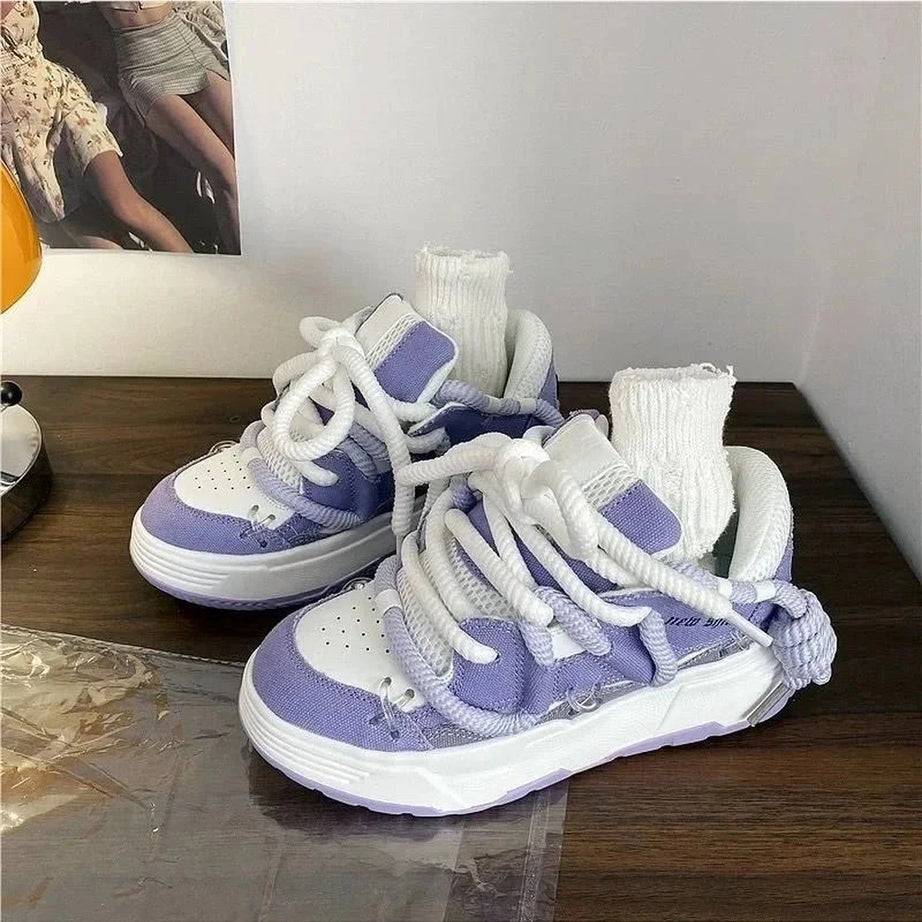 Y2k Azure Wave Sneakers