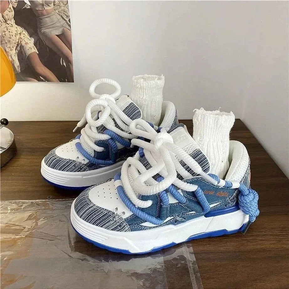 Y2k Azure Wave Sneakers