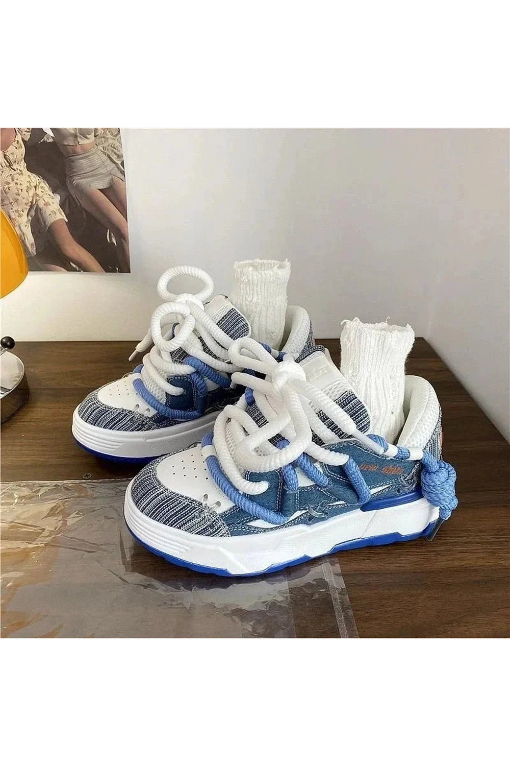 Y2k Azure Wave Sneakers