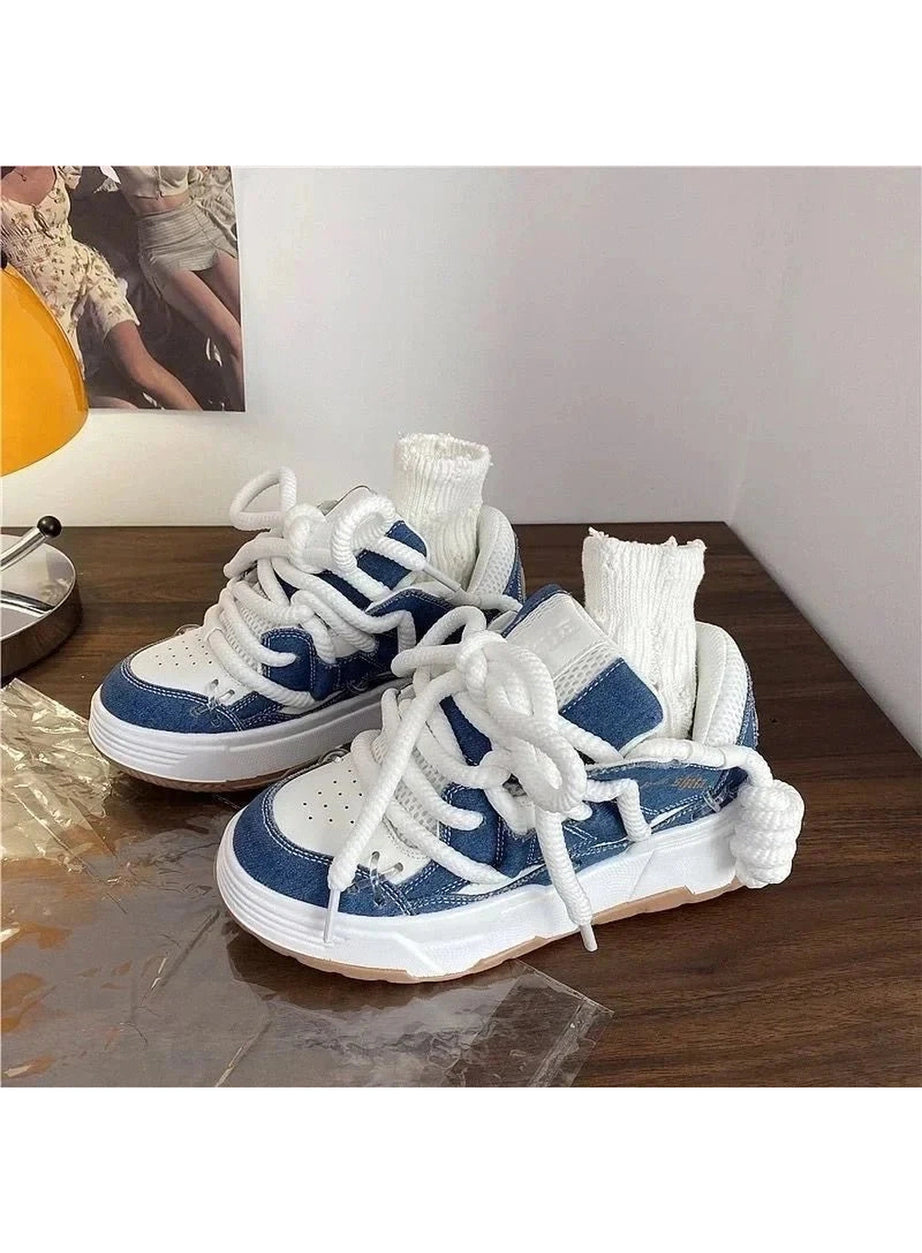 Y2k Azure Wave Sneakers
