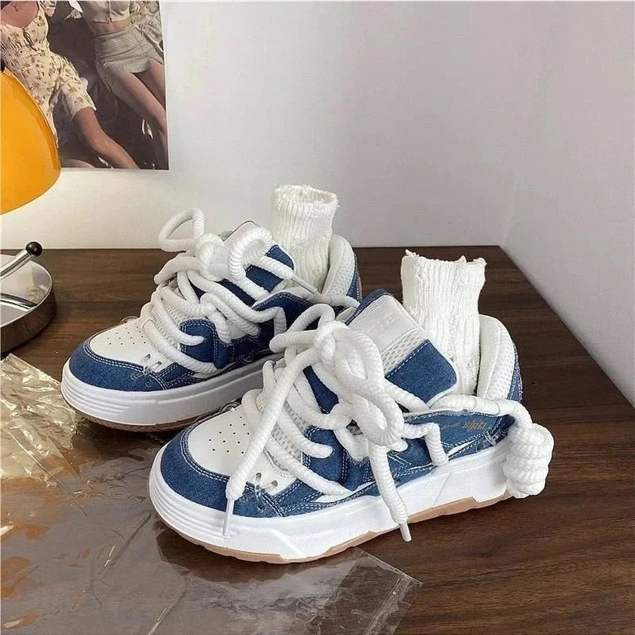 Y2k Azure Wave Sneakers