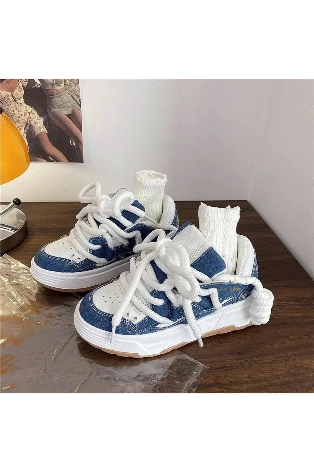 Y2k Azure Wave Sneakers
