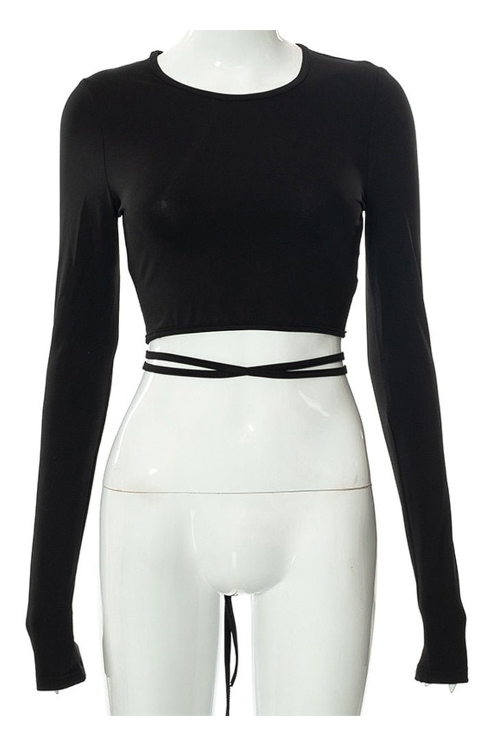 Y2k Backless Long Sleeve Zebra Crop Top