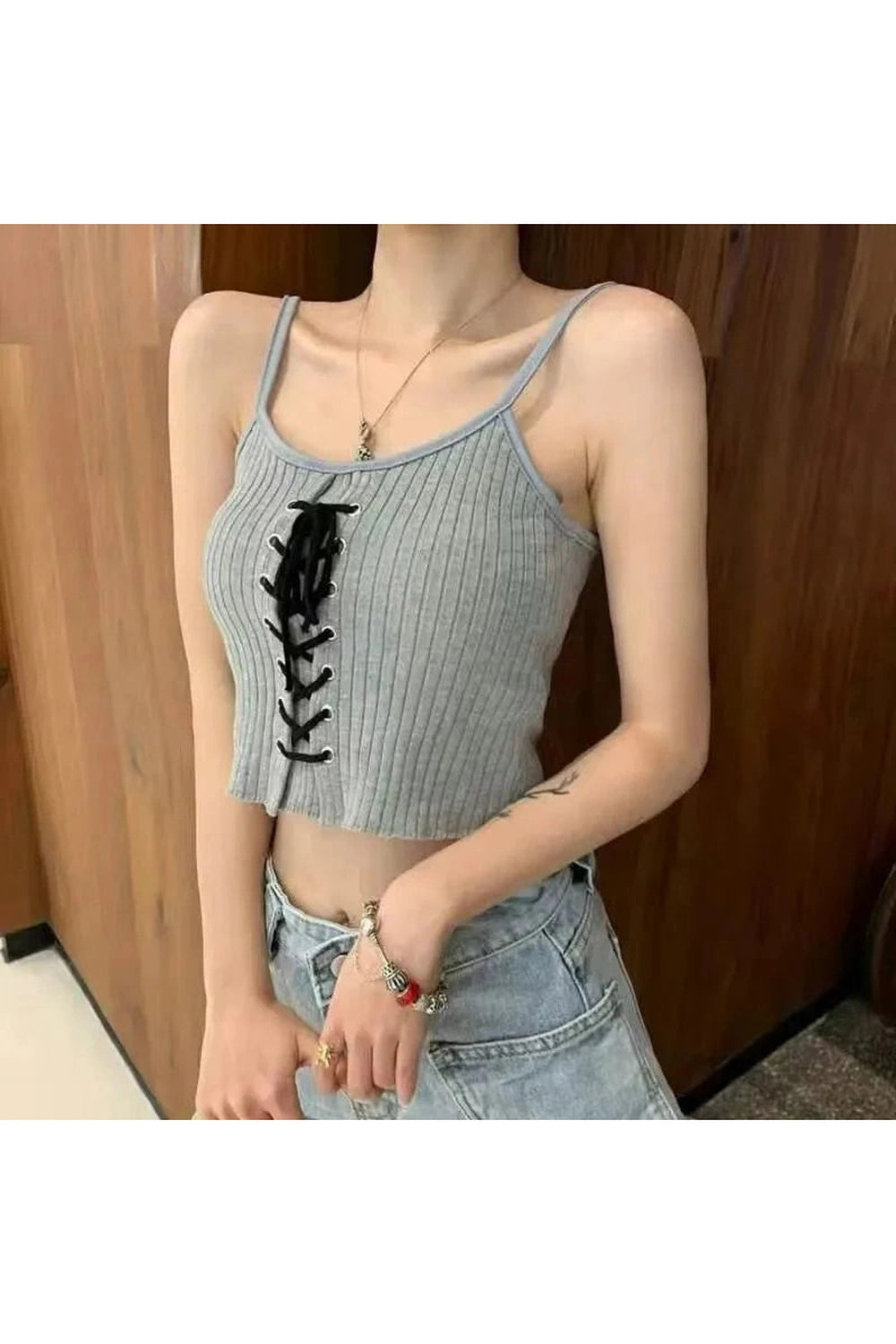 Y2k Acubi Backless White Knitted Crop Top