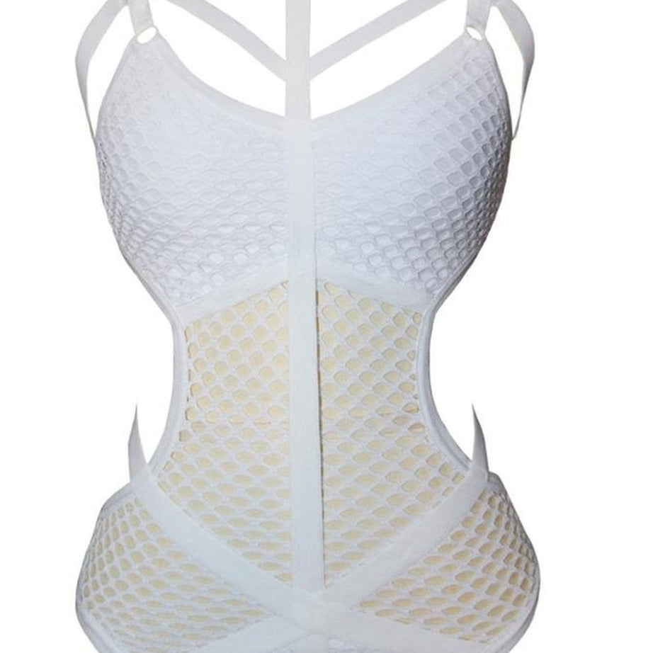 Y2k Baddie Aesthetic Fishnet Swimsuit