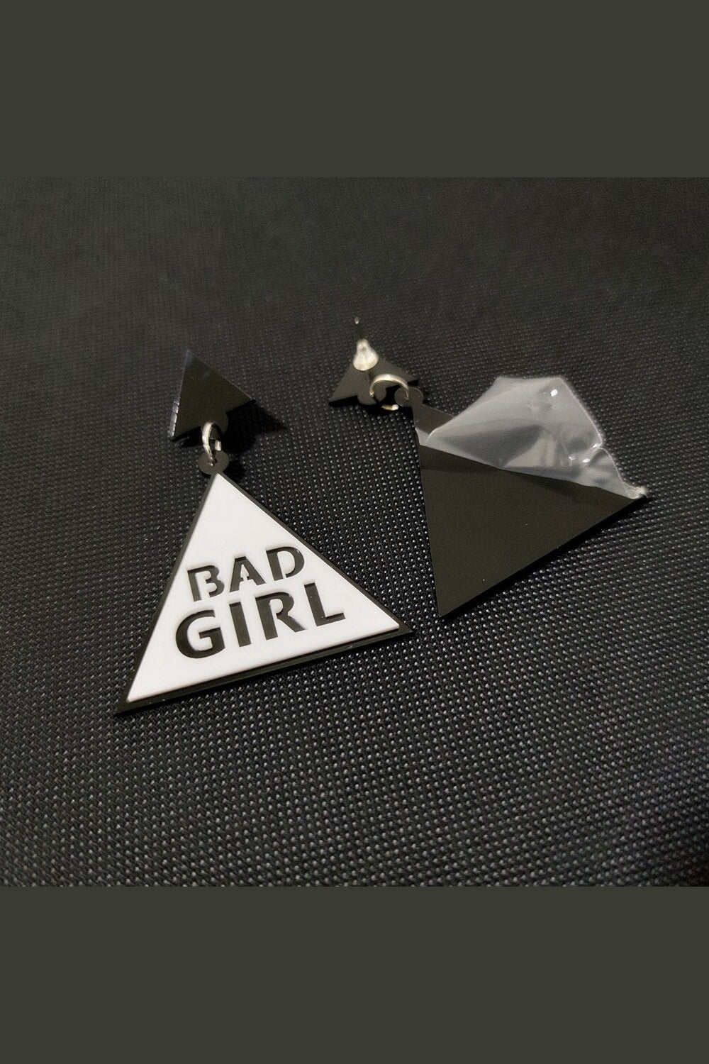 Y2k Baddie Bad Girl Black Earrings