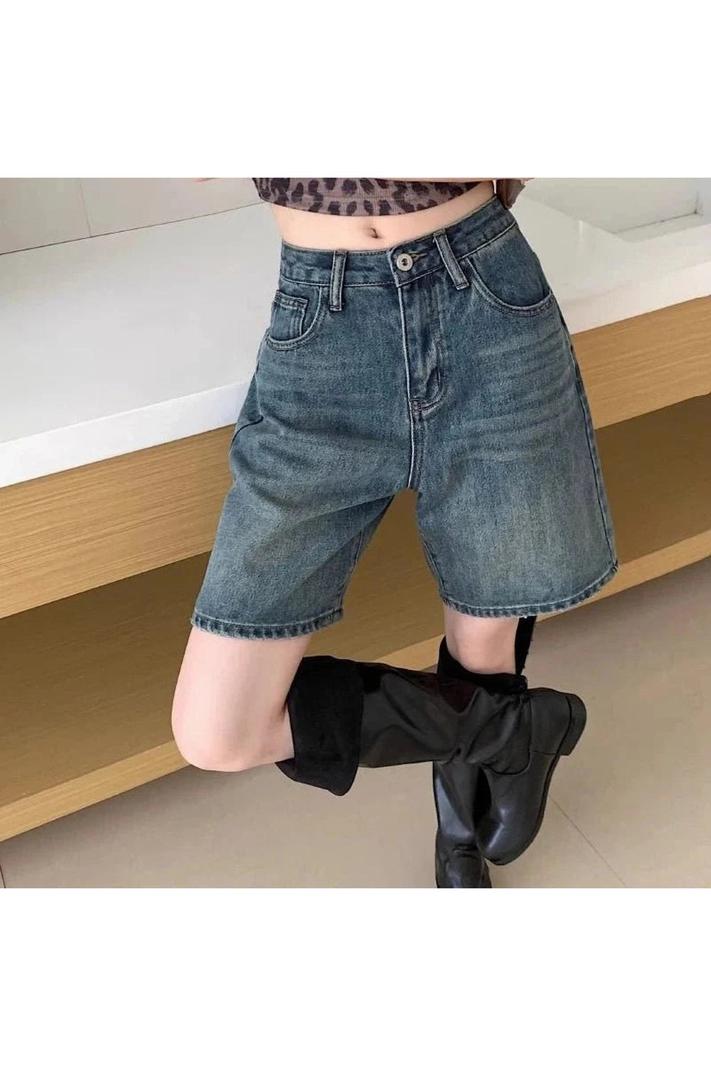 Y2k Baggy Blue Shorts