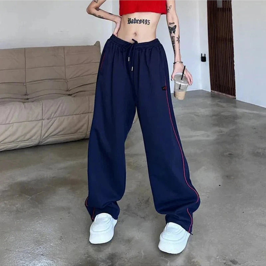 Y2k Baggy Jogging Women's Striped Sweatpants