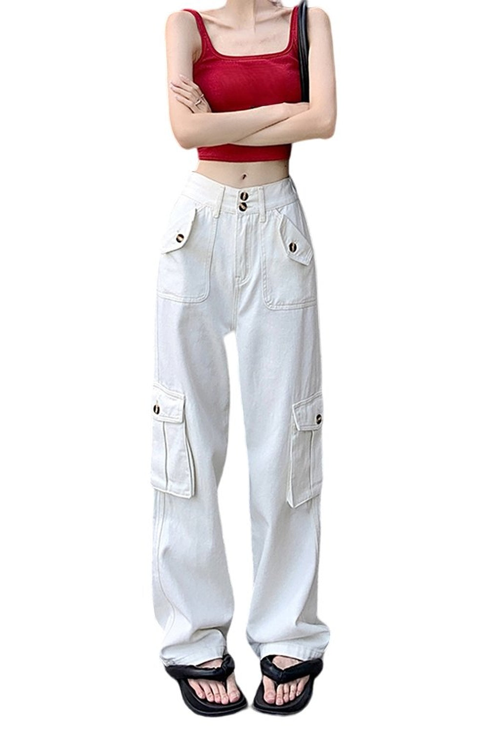 Y2k Baggy Denim Cargo Pants